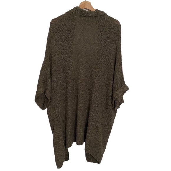 ARITZIA Talula Dark Olive Green Textured Knit Open Cardigan, Size Medium - Picture 5 of 8